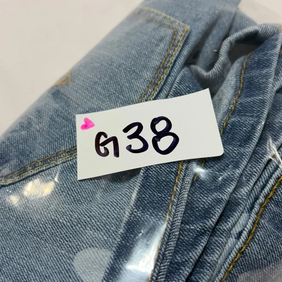 Levi’s Shorty Denim Shorts Floral Print Light Wash Girls 12 Regular - Picture 8 of 8